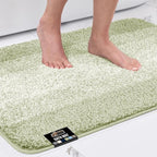 GORILLA GRIP Ultra Soft Plush Bathroom Rugs with Textured Rubber Backing, Absorbent Quick Dry Bath Mat, Machine Washable Shower Mats, Home Décor Accessories Bathmat Rug Essentials, 24 x 16 Sage