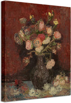 Wieco Art Vase with Chinese Asters and Gladioli by Van Gogh Famous Oil Paintings Reproduction Modern Abstract HD Canvas Prints Wall Art Flowers Artwork Pictures for Bedroom Kitchen Home Decorations