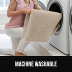 GORILLA GRIP Slip Resistant Soft Washable Stain Resistant Area Rug, Plush Thick Carpet for Nursery, Bedroom, Living Room, Non-Shedding Floor Rugs, Kid and Pet Friendly, Baby Home Decor, 4x6, Ivory