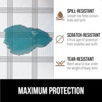 GORILLA GRIP Slip Resistant Drawer and Shelf Liner 2 Pack, Non Adhesive Water Resistant, Easy Trim, Smooth Surface Liners for Kitchen Cabinet, Shelves, Drawers Pantry, 12 IN x 10 FT, Stripe Gray White
