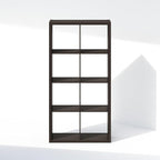 Furinno Cubic Closet Organizers and Storage, 8-Cube Closet Organizer, Open Shelf Closet Storage, Extra Thick Frame for Wardrobe, Bedroom, Living Room, Dark Oak