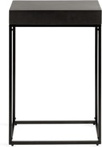 Kate and Laurel Karlsen Modern Wood and Metal Narrow Side Table; 16 x 8 x 24; Black; Minimal Slim End Table for Use as Bedroom Nightstand or Accent Entryway Table