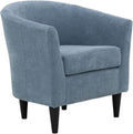 Pemberly Row 17.5" Polyester Fabric Club Chair in Light Blue