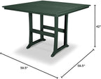 POLYWOOD® Nautical Trestle 59" Bar Table in Green
