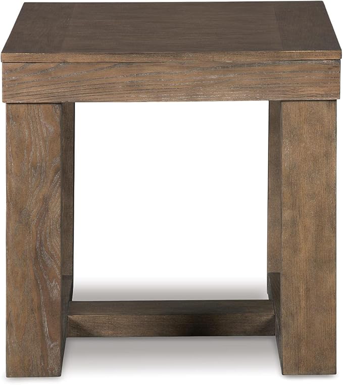 Signature Design by Ashley Cariton Contemporary Oversized Square End Table, Grayish Brown