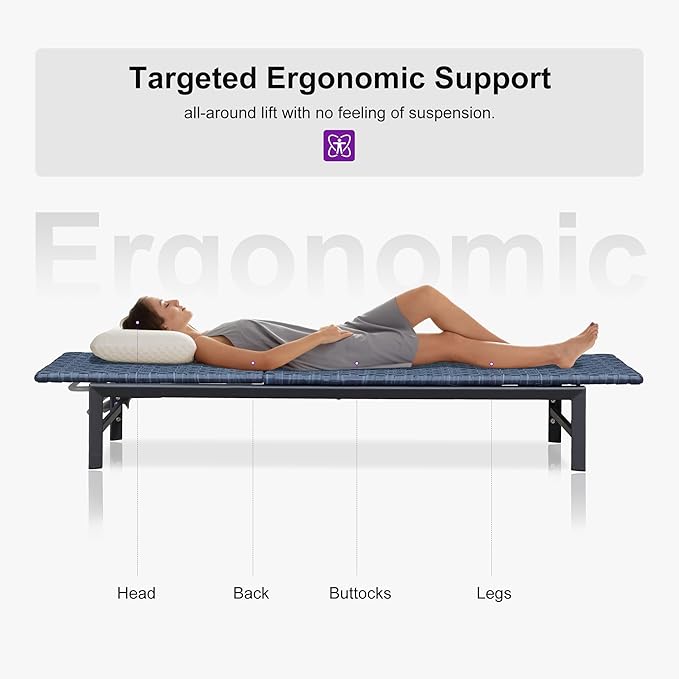 PURPLE LEAF Patio Chaise Lounge Rattan Chair Outdoor Pool Adjustable Recliner Wicker Lounger for Outside Woven Furniture Tanning Poolside Lounger Navy Blue