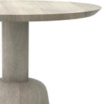 SIMPLIHOME Finchley Solid Mango Wood 18 inch Wide Round Contemporary Side Table in White Wash, Fully Assembled for The Living Room and Bedroom