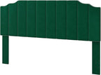 King Size Headboard Only, Velvet Wall Mounted Headboard King for Adjustable Bed Modern Upholstered Head Board Easy Assembly, Jade Green