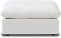 JACH Modular Ottoman Seater for Living Room, Cushion Covers Removable, Minimalist Comfy Footstool, Breathable Ottoman for Living Room Apartment (White)