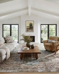 Loloi Amber Lewis Georgie Collection GER-04 Teal/Antique 8'-4" x 11'-6", .19" Pile Height, Area Rug