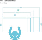 Progressive Desk Stand Up Height Adjustable Electric Standing Desk - 48" x 30" with Dual Motor, 3 Stages Sit Stand Table - Ebony Oak, Black Frame
