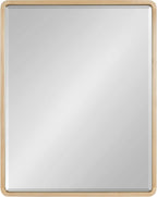 Kate and Laurel McLean Modern Wood Round Rectangle Wall Mirror for Mid-Century Home Décor, 24x30, Natural