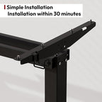 SANODESK Electric Standing Desk 71x32 Inch Height Adjustable Stand Up Desk Home Office Computer Workstation Sit Stand Home Office Desk with Splice Board (Black Frame + Black Top)
