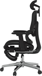 FLEXISPOT ErgoX Premium Ergonomic Office Chair with Footrest- Adjustable 3D Armrests, Dynamic Lumbar Support, Recline & Tilt Function, Mesh Seat, for Home & Office Use,Black