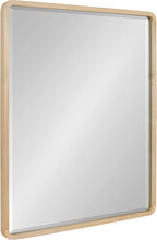 Kate and Laurel McLean Modern Wood Round Rectangle Wall Mirror for Mid-Century Home Décor, 24x30, Natural