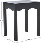 SAFAVIEH Home Collection Lilith Matte Black Square Wave Accent Table