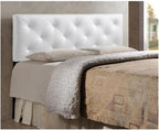 Bohemian Bliss Modern and Faux Leather Upholstered Headboard White/King