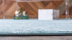 Unique Loom Trellis Frieze Collection Area Rug - Geometric (2' x 8' 8" Runner, Light Blue/ Ivory)