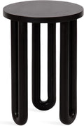 Kate and Laurel Kenzo Modern Wooden Round Side Table; 14 x 14 x 20; Black; Transitional Wood End Table for Use as Bedroom Nightstand or Living Room Accent Table