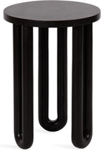 Kate and Laurel Kenzo Modern Wooden Round Side Table; 14 x 14 x 20; Black; Transitional Wood End Table for Use as Bedroom Nightstand or Living Room Accent Table