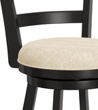 Hillsdale Laymon Wood Kitchen Counter Height Swivel Stool, Black