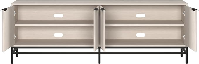 Henn&Hart Montello TV Stand, 70" Wide, White