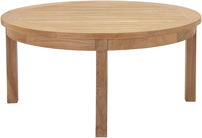 Modway EEI-1475-NAT-GRY-SET Marina Premium Grade A Teak Wood 3-Piece Outdoor Patio Furniture Set, Natural Gray