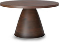 SIMPLIHOME Winnie Coffee Table - 30 inch Wide Solid Acacia Wood Round Living Room Table in Walnut, Modern Center Table for Sitting Area or Lounge with Spacious Top and Pedestal Base, Assembled