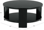 SAFAVIEH Couture Collection Liabella Black Round Coffee Table