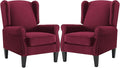 Accent Chair for Living Room Set of 2, High Back Reading Armchairs with Removable Seat Cushion, Mid-Century Single Couch in Fabric, Modern Ergonomic Wingback Chair for Bedroom,Club, Balcony