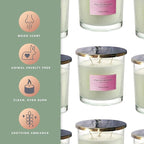 Pecksniffs White Scented Candle | Rose & Peony Fragrance Candles for Home Scented | Elegant Glass Vessel with Metal Lid | 3 Wicks Luxury Candles, 550g/19.4oz
