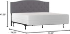 Hillsdale Provence Upholstered, King/Cal King Headboard with Frame, Glacier Gray