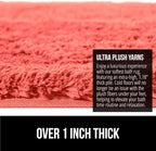 GORILLA GRIP Bathroom Rugs, 36x24, Ultra Soft Absorbent Mat, Thick Plush Bath Rug, Machine Washable, Microfiber Quick Dry, Mats for Shower, Bathtub and Floor, Home Decor Accessories, Coral