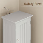 ChooChoo 67" Tall Bathroom Storage Cabinet, Narrow Bathroom Cabinet with 2 Doors and 1 Drawers, Freestanding Cupboard Floor Cabinet with Adjustable Shelves for Living Room, Kitchen, White