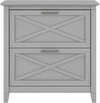 Bush Furniture Key West 2 Drawer Lateral File Cabinet in Cape Cod Gray, Document Storage for Home Office, Accent Chest with Drawers