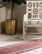 Unique Loom Outdoor Border Collection Area Rug - Soft Border (2' x 8' Runner, Rust Red/ Ivory)