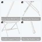 Folding Chairs 50 Pack,White Plastic Folding Chair for Outdoor Use,Heavy Duty 350lb Capacity Portable Event Chairs with Steel Frame,Wedding,Party,Office,Dining (No Assembly Required)