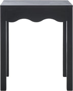 SAFAVIEH Home Collection Lilith Matte Black Square Wave Accent Table