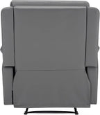 MINCETA Recliner Chairs,Modern 5" Wall Hugger Nursery Recliner with Overstuffed Arm and Back for Living Room,PU Leather in Gray