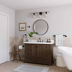 5-Piece Bathroom Hardware Set Matte Black, Lava Odoro Towel Bar Set Stainless Steel Wall Mounted - Include 2 Towel Bar Towel Ring Toilet Paper Holder and Double Hook, 23.6-Inch