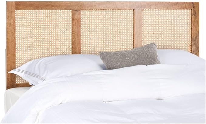 SAFAVIEH Home Collection Vienna Natural Cane Full Headboard Platform, Double