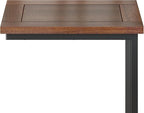 SIMPLIHOME Skyler 16-inch Wide Solid Mango/Metal Industrial C-Shaped End Table in Dark Cognac Brown/Black for Living Room, Office, or Bedroom, Assembled