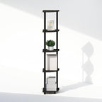 Furinno Turn-N-Tube Corner Shelf, 5-Tier Corner Bookshelf, Open Storage Shelves, for Organization and Storage, Living Room, Home Office, Garage, Bedroom, Espresso