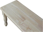 International Concepts BE-72S Shaker Style Bench, Unfinished