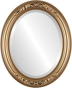 OVALCREST Oval Beveled Wall Mirror for Home Decor - Florence Style - Desert Gold - 34" x 24"