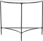 SAFAVIEH Couture Collection Isabellina Black & Clear Glass Half Moon Console Table