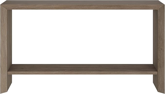 Henn&Hart 55'' Wooden Rectangular Console Table Entryway Table, Sofa Table with Wooden Storage Shelf for Entryway, Living Room, Couch, Hallway, or Office, Alder Brown