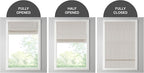 Madison Park Galen Cordless Roman Shade, 33"W x 64"H, Sheen Ivory – Room Darkening, Thermal Insulated, Energy Efficient Window Blind with Subtle Sheen Basketweave Fabric for Privacy