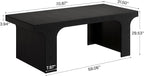 Tribesigns 70.9-Inch Executive Desk, Large Wooden Computer Office Desk, Modern Writing Table Business Workspace Home Office Furniture with Arched Design, Black