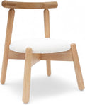 Kid Chair, Shepra Toddler Chairs Comfy Reading Chair for Kids Bedroom, Activity Table Chairs with Solid Wood Legs, Little Kids Furniture Wooden Stool for Children Playroom/Nursery/Gifts, White